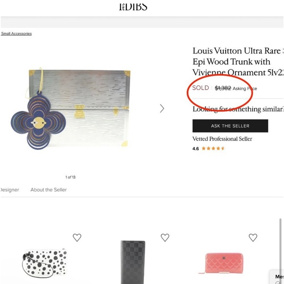 Louis Vuitton Silver Wood EPI Trunk Vivienne Ornament 2021 - Picture 5 of 9